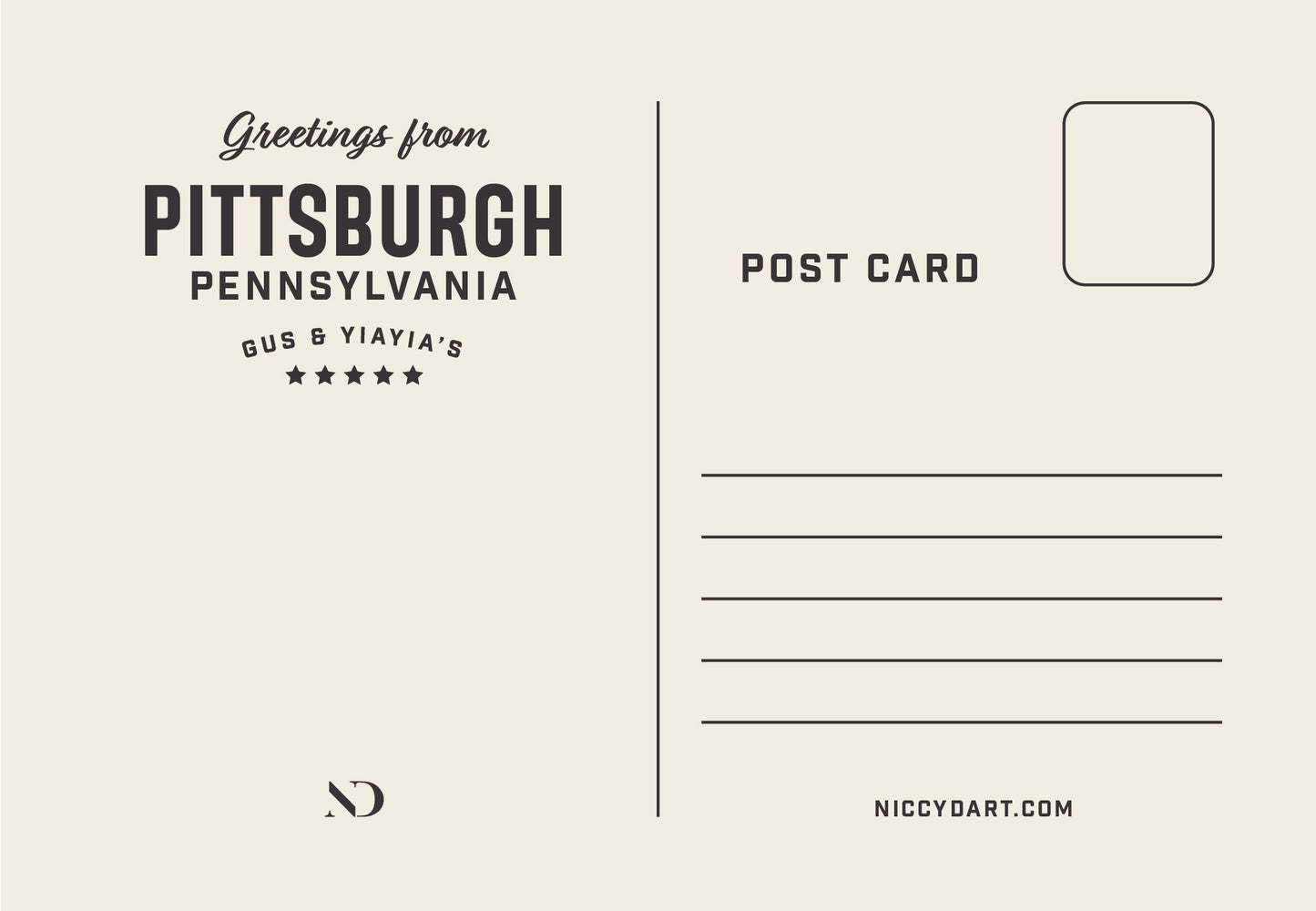 Gus and YiaYia's | Postcard