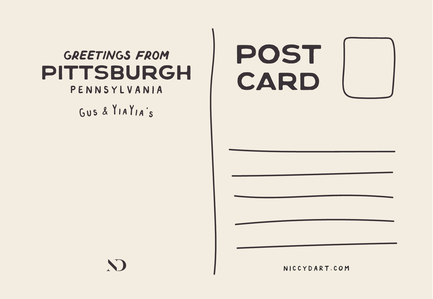 Gus and YiaYia's | Postcard