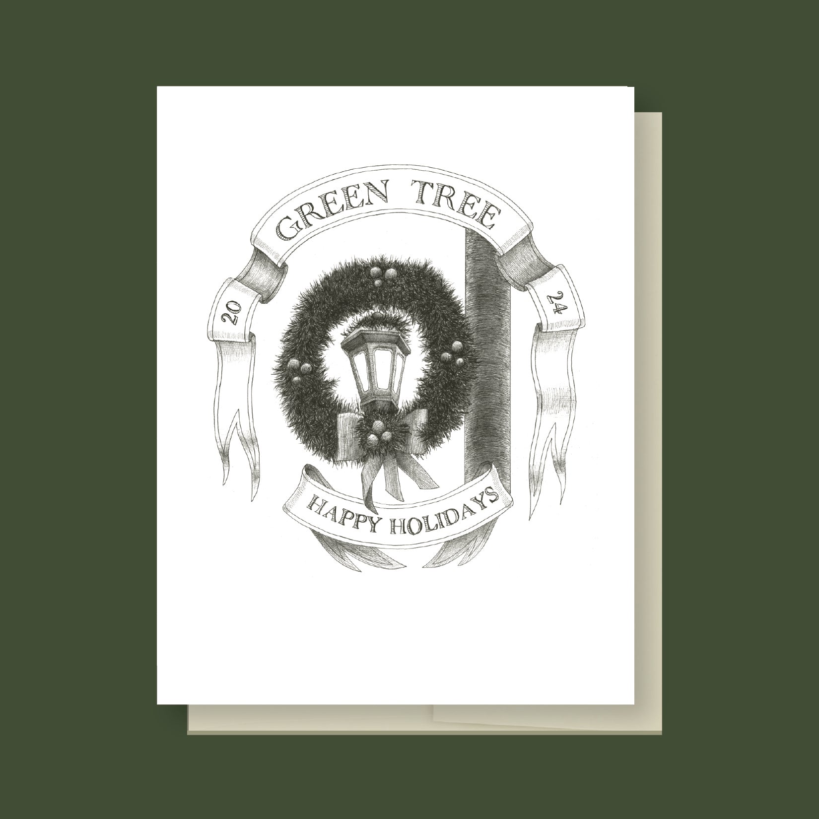 Green Tree Ornament | Greeting Card