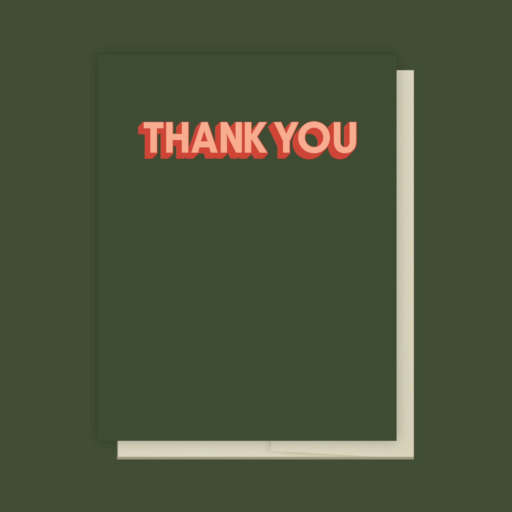Thank you | Portrait Greeting Card